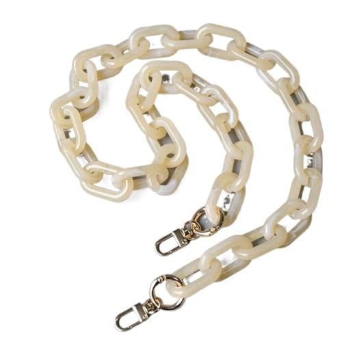 ZAJYZZF Mode Frau Handtasche Zubehör Kette Abnehmbare Ersatz Weiß Beige Bernstein Strap Frauen Schulter DIY Harz Tasche Nette(Begie 86cm) von ZAJYZZF