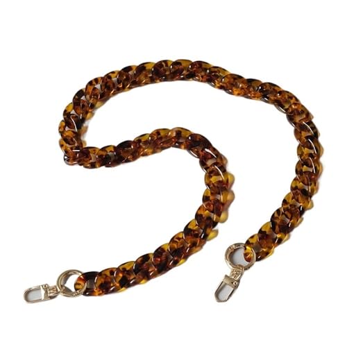 ZAJYZZF Mode Frau Handtasche Zubehör Kette Bernstein Acryl Harz Kette Luxus Strap Frauen Kupplung Schulter Handtasche(80cm) von ZAJYZZF