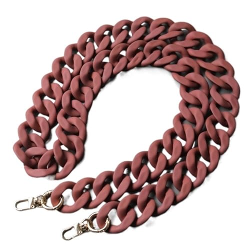 ZAJYZZF Mode Frau Handtasche Zubehör Kette Schwarz Weiß Grün Harz Kette Luxus Matt Strap Frauen Kupplung Schulter Handtasche(Red 120cm) von ZAJYZZF