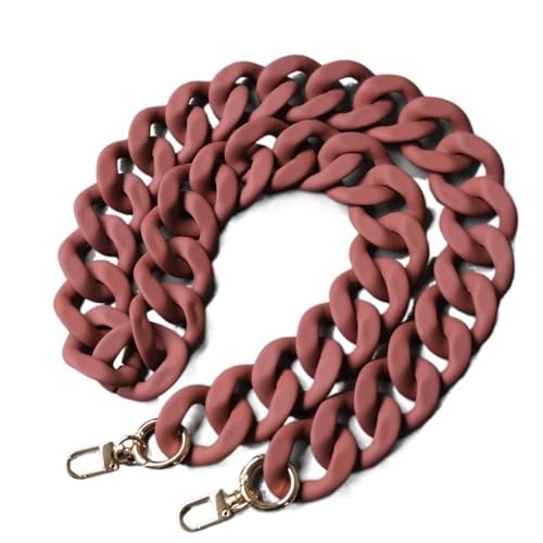 ZAJYZZF Mode Frau Handtasche Zubehör Kette Schwarz Weiß Grün Harz Kette Luxus Matt Strap Frauen Kupplung Schulter Handtasche(Red 85cm) von ZAJYZZF