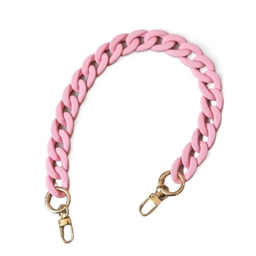 ZAJYZZF Mode Frau Handtasche Zubehör Ketten Matt süße Candy Pink Harz Kette Frosted Strap Frauen Kupplung Schulter Handtasche(Fish 45cm) von ZAJYZZF