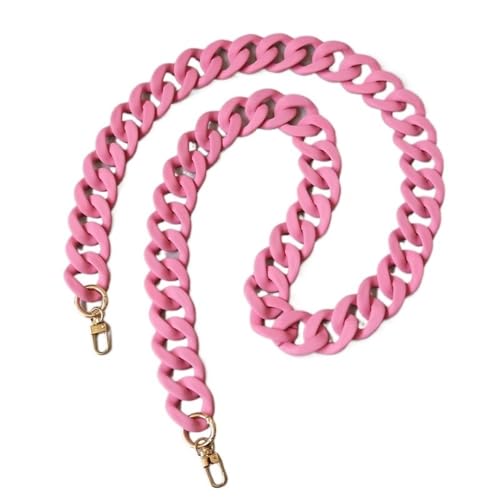 ZAJYZZF Mode Frau Handtasche Zubehör Ketten Matt süße Candy Pink Harz Kette Frosted Strap Frauen Kupplung Schulter Handtasche(Flat 120cm) von ZAJYZZF