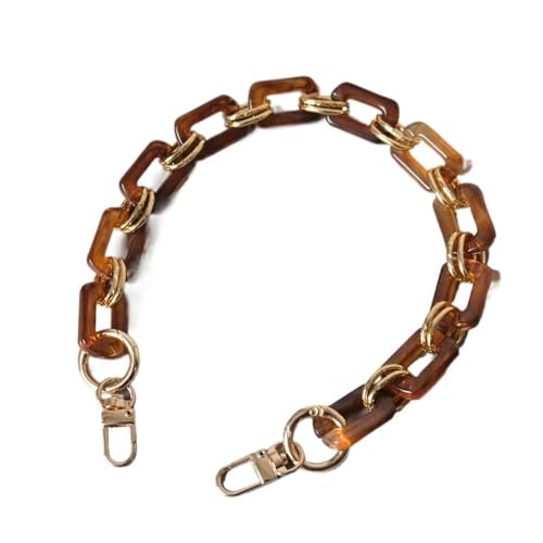 ZAJYZZF Mode Frau Handtasche Zubehör Metallteile Weiße Perle Acrylharz Kette Luxus Strap Frauen Schulter Niedliche Kupplung Ketten(Amber 45cm) von ZAJYZZF
