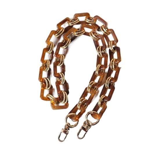 ZAJYZZF Mode Frau Handtasche Zubehör Metallteile Weiße Perle Acrylharz Kette Luxus Strap Frauen Schulter Niedliche Kupplung Ketten(Amber 85cm) von ZAJYZZF