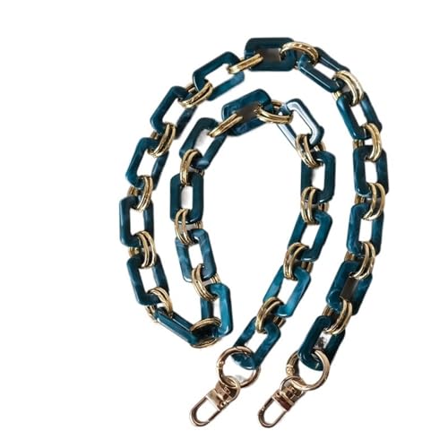 ZAJYZZF Mode Frau Handtasche Zubehör Metallteile Weiße Perle Acrylharz Kette Luxus Strap Frauen Schulter Niedliche Kupplung Ketten(Blue 85cm) von ZAJYZZF