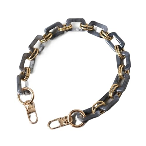 ZAJYZZF Mode Frau Handtasche Zubehör Metallteile Weiße Perle Acrylharz Kette Luxus Strap Frauen Schulter Niedliche Kupplung Ketten(Gray 45cm) von ZAJYZZF