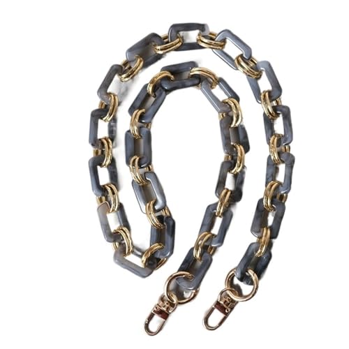 ZAJYZZF Mode Frau Handtasche Zubehör Metallteile Weiße Perle Acrylharz Kette Luxus Strap Frauen Schulter Niedliche Kupplung Ketten(Gray 85cm) von ZAJYZZF