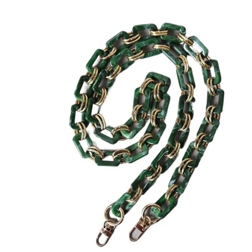 ZAJYZZF Mode Frau Handtasche Zubehör Metallteile Weiße Perle Acrylharz Kette Luxus Strap Frauen Schulter Niedliche Kupplung Ketten(Green 120cm) von ZAJYZZF