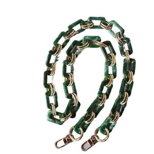 ZAJYZZF Mode Frau Handtasche Zubehör Metallteile Weiße Perle Acrylharz Kette Luxus Strap Frauen Schulter Niedliche Kupplung Ketten(Green 85cm) von ZAJYZZF