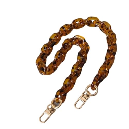 ZAJYZZF Mode Frau Handtasche Zubehör Teile Bernstein Acryl Harz Kette Luxus Strap Frauen Schulter Nette Kupplung Ketten(Amber 60cm-01) von ZAJYZZF
