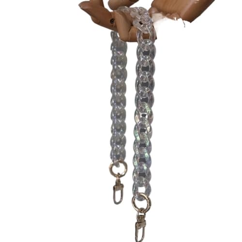 ZAJYZZF Mode Frau Handtasche Zubehör Teile Kette Licht Transparent Acryl Harz Kette Luxus Strap Frauen Schulter Kupplung(45cm) von ZAJYZZF