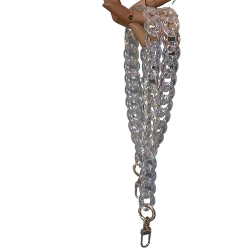 ZAJYZZF Mode Frau Handtasche Zubehör Teile Kette Licht Transparent Acryl Harz Kette Luxus Strap Frauen Schulter Kupplung(85cm) von ZAJYZZF