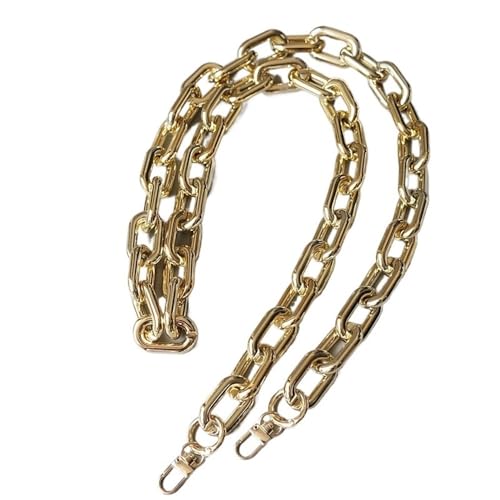 ZAJYZZF Mode Frau Tasche Zubehör Abnehmbare Teile Ersatz Kette Solid Gold Silber Acryl Strap Frauen Schulter Griff(Gold 120cm) von ZAJYZZF