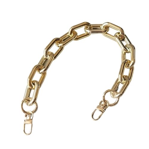 ZAJYZZF Mode Frau Tasche Zubehör Abnehmbare Teile Ersatz Kette Solid Gold Silber Acryl Strap Frauen Schulter Griff(Gold 40cm) von ZAJYZZF