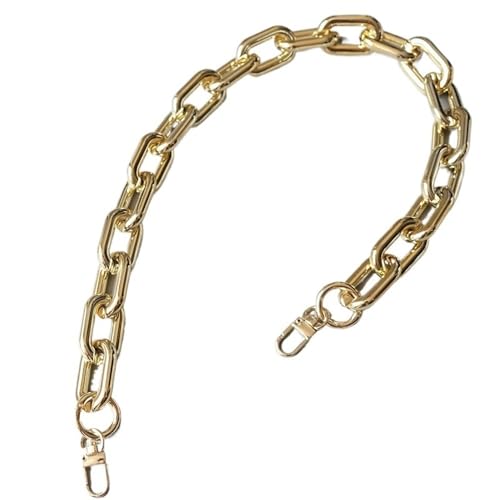 ZAJYZZF Mode Frau Tasche Zubehör Abnehmbare Teile Ersatz Kette Solid Gold Silber Acryl Strap Frauen Schulter Griff(Gold 60cm) von ZAJYZZF