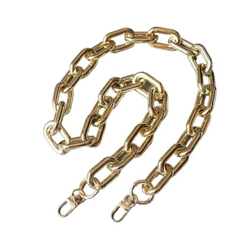 ZAJYZZF Mode Frau Tasche Zubehör Abnehmbare Teile Ersatz Kette Solid Gold Silber Acryl Strap Frauen Schulter Griff(Gold 80cm) von ZAJYZZF