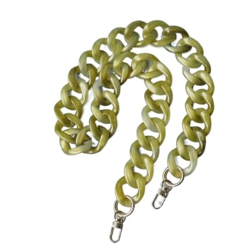 ZAJYZZF Mode Frau Tasche Zubehör Abnehmbare Teile Ersatz Kette Weiß Grün Harz Luxus Strap Frauen Acryl Schulter(Green 80cm) von ZAJYZZF