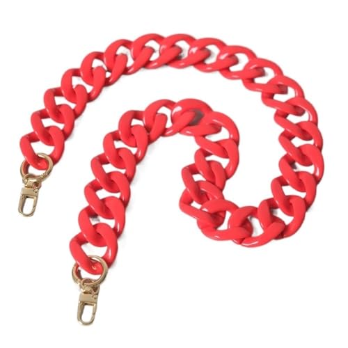 ZAJYZZF Mode Frau Tasche Zubehör Abnehmbare Teile Ersatz Kette Weiß Grün Rot Luxus Strap Frauen Acryl Schulter Ketten(Red 80cm) von ZAJYZZF