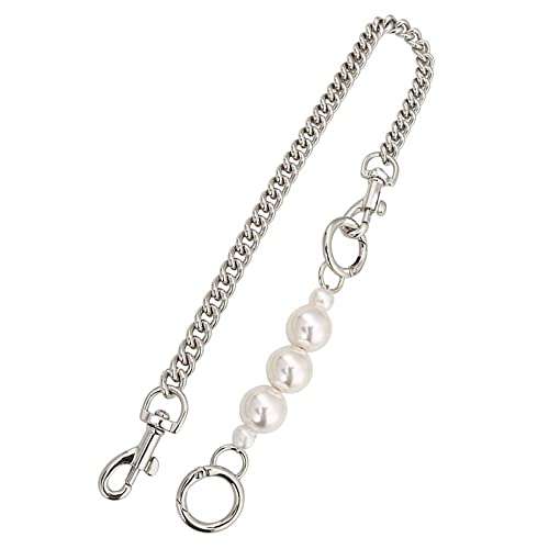 ZAJYZZF Strap Extender Kette for Handtasche Perle Verlängerung Kette Ketten Handtasche Frauen Taschen Gürtel(Silver) von ZAJYZZF