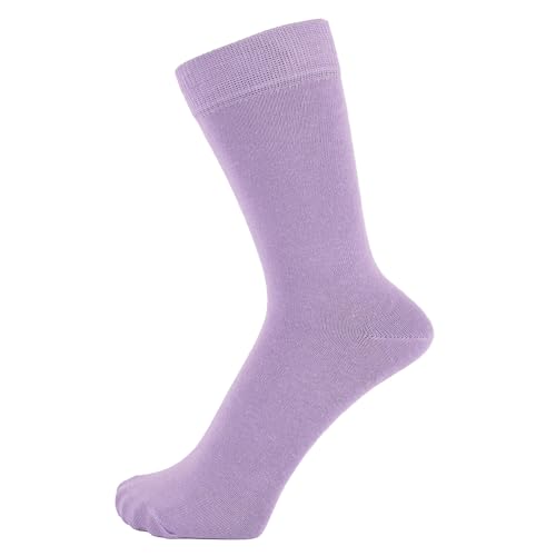 ZAKIRA Elegante Einfarbige Socken aus Feinster Gekämmter Baumwolle - 5 Pack, 40-46 (EU), Lila von ZAKIRA