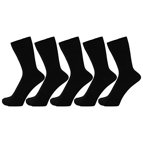 ZAKIRA Elegante Einfarbige Socken aus Feinster Gekämmter Baumwolle - 5 Pack, 40-46 (EU), Schwarz von ZAKIRA