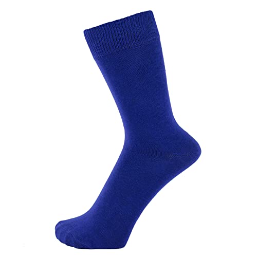 ZAKIRA Elegante Einfarbige Socken aus Feinster Gekämmter Baumwolle für Damen und Herren, 36-40 (EU), Königsblau von ZAKIRA