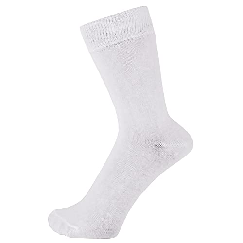 ZAKIRA Elegante Einfarbige Socken aus Feinster Gekämmter Baumwolle für Damen und Herren, 36-40 (EU), Weiß von ZAKIRA