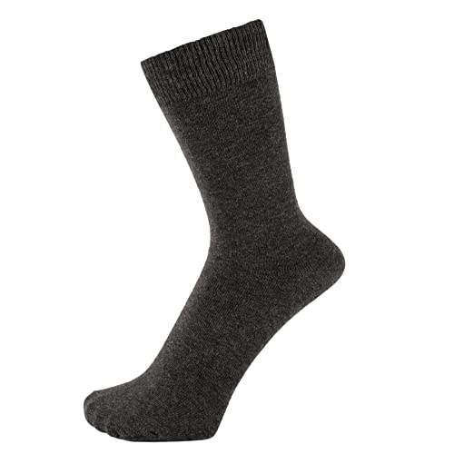 ZAKIRA Elegante Einfarbige Socken aus Feinster Gekämmter Baumwolle für Damen und Herren, 40-46 (EU), Dunkelgrau von ZAKIRA