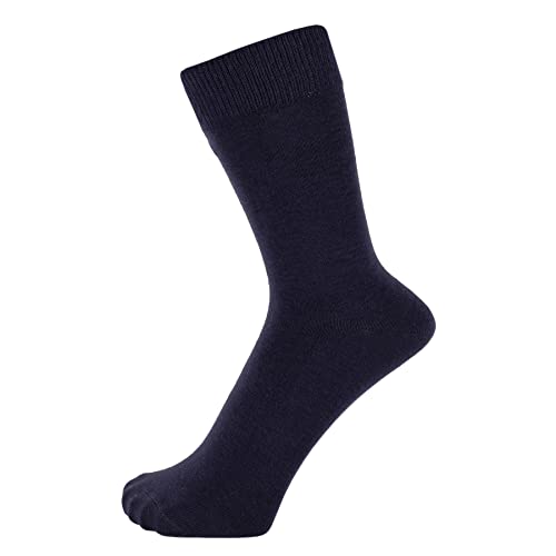 ZAKIRA Elegante Einfarbige Socken aus Feinster Gekämmter Baumwolle für Damen und Herren, 40-46 (EU), Marineblau von ZAKIRA