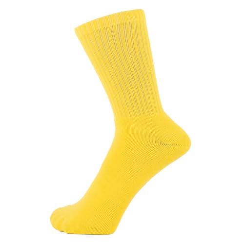 ZAKIRA Sportsocken Crew Socken aus Feinster Gekämmter Baumwolle für Herren und Damen, 40-46 (EU), Gelb von ZAKIRA