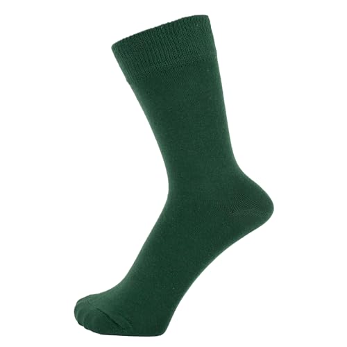 ZAKIRA Elegante Einfarbige Socken aus Feinster Gekämmter Baumwolle für Damen und Herren, 36-40 (EU), Grün von ZAKIRA