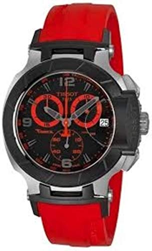 Leeloid kompatibel mit Herren-Chronographen-Armbanduhr mit schwarzem Zifferblatt (Modell: T0484172705702), Schwarz von ZALES