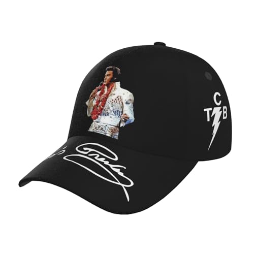 Fashion Sänger Rock-Presley Baseball Cap Unisex Hip Hop Hut Verstellbare Kappe für Erwachsene Teenager Klassische Snapback Hüte, 3, One size von ZALIX