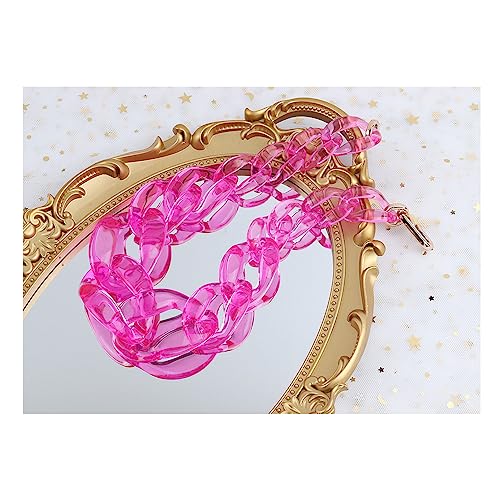 Chokerkette, klobige modische Acrylperlen, übertriebene Schlüsselbeinkette, Acryl, transparente Farbe, modische Schlüsselbeinkette, Halskette für Frauen, Geschenke W von ZALTAS