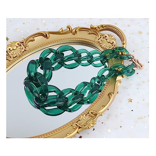 Chokerkette, klobige modische Acrylperlen, übertriebene Schlüsselbeinkette, Acryl, transparente Farbe, modische Schlüsselbeinkette, Halskette für Frauen, Geschenke Z von ZALTAS