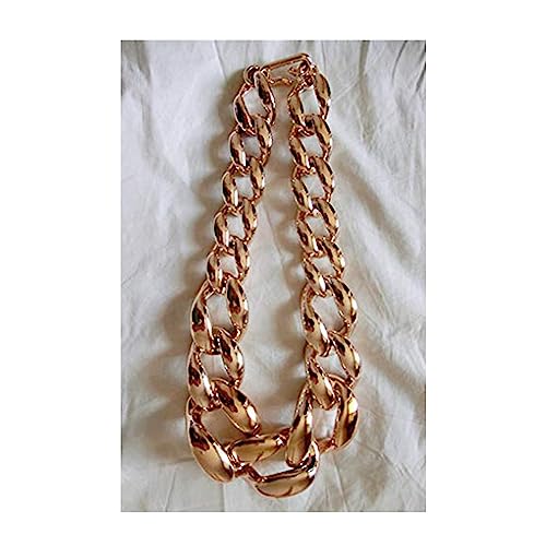 Goldfarbene Acryl-Halskette für Damen, Hip-Hop-Punk-Kette, modisch, übertriebene, vielseitige Choker-Halskette C von ZALTAS