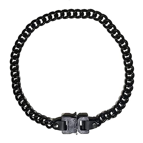 Halskette aus transparentem Acryl mit Schnalle im Biker-Stil, Punk, Schlüsselbein-Halskette für Damen, Teenager, Mädchen, Hip-Hop-Geschenk, geometrische Bar, Acrylharz von ZALTAS