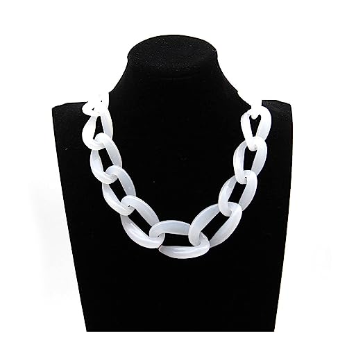 Klobige Acryl-Kette, Gliederkette, Punk, Acryl, kubanische Gliederkette, Statement-Halskette, klobiger Büroklammer-Halsband für Frauen, Hip-Hop, verstellbar, geometrischer Stab, Schmuck A Klobige Acryl-Kette, Gliederkette, Punk, Acryl, kubanische Gliederkette, Statement-Halskette, klobiger Büroklammer-Halsband für Frauen, Hip-Hop, verstellbar, geometrischer Stab, Schmuck A von ZALTAS