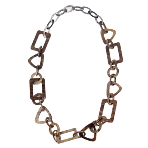 Lange Halsketten für Frauen, Acryl-Schildkröten-Glieder-Halskette, Harz-Kette, Gliederkette, Acetat-Kragen, Halskette, Statement, klobig, Modeschmuck, Geschenke A Lange Halsketten für Frauen, Acryl-Schildkröten-Glieder-Halskette, Harz-Kette, Gliederkette, Acetat-Kragen, Halskette, Statement, klobig, Modeschmuck, Geschenke A von ZALTAS