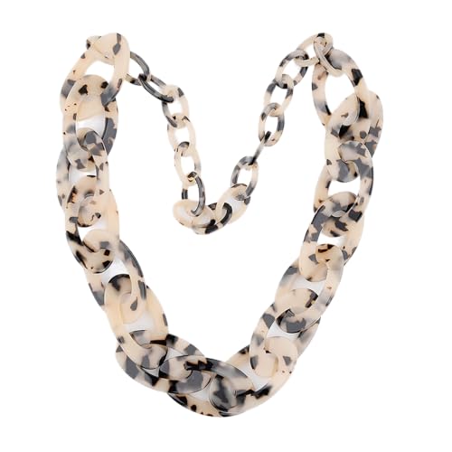 Lange übertriebene Acryl-Halskette für Damen, Persönlichkeit, Retro-Stil, Kunstharz, Kunststoff, Choker-Halskette und Anhänger, Modeschmuck, B Lange übertriebene Acryl-Halskette für Damen, Persönlichkeit, Retro-Stil, Kunstharz, Kunststoff, Choker-Halskette und Anhänger, Modeschmuck, B von ZALTAS