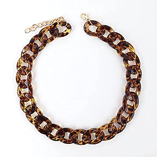 Mehrfarbige Acryl-Halskette für Damen und Mädchen, Acryl von ZALTAS