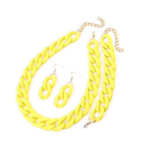 Niedliches, buntes Acryl-Halsband, modisch, bunt, Schlüsselbeinkette, Acryl, mattiert, vielseitiges Set, Halskette, Punk-Kette, Egirls, Party, Hip-Hop, Y von ZALTAS