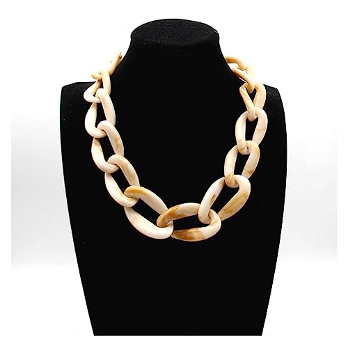 Punk Acryl kubanische Gliederkette verstellbar geometrische Stange Schmuck Statement-Halskette Chunky Büroklammer Kragen Choker Halskette für Frauen Hip Hop E Punk Acryl kubanische Gliederkette verstellbar geometrische Stange Schmuck Statement-Halskette Chunky Büroklammer Kragen Choker Halskette für Frauen Hip Hop E von ZALTAS