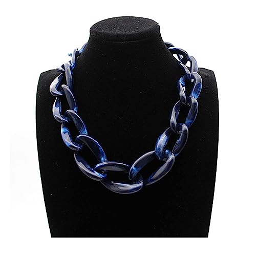 Punk Acryl kubanische Gliederkette verstellbar geometrische Stange Schmuck Statement-Halskette Chunky Büroklammer Kragen Choker Halskette für Frauen Hip Hop R Punk Acryl kubanische Gliederkette verstellbar geometrische Stange Schmuck Statement-Halskette Chunky Büroklammer Kragen Choker Halskette für Frauen Hip Hop R von ZALTAS