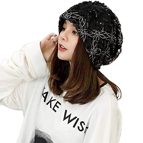 ZAMAKS EMF Abschirmung Schutzhut, Spitze Silber Faser Hut Anti Strahlung Beanies Atmungsaktive Damen Mütze, Schwarz , One size ZAMAKS EMF Abschirmung Schutzhut, Spitze Silber Faser Hut Anti Strahlung Beanies Atmungsaktive Damen Mütze, Schwarz , One size von ZAMAKS
