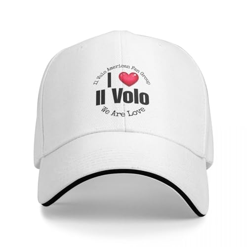 Basecap Offizielles Design der Il Volo American Fan Group. Kappe Baseballkappe Hip-Hop Neuer Hut Mädchenhüte Herren Geschenk von ZAMASS