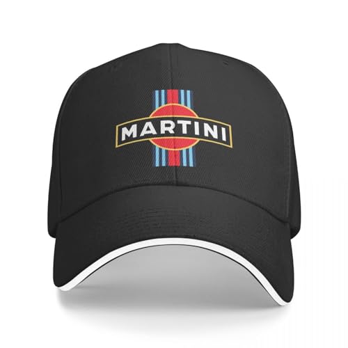 ZAMASS Basecap Martini Racing Stripe Cap Baseballkappe Sonnenkappe Herrenhüte Damen Geschenk von ZAMASS