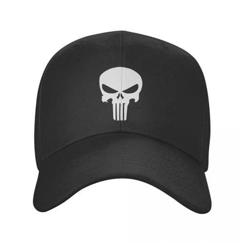 ZAMASS Basecap Mode Unisex Punisher Skeleton Schädel Baseball Kappe Erwachsene Einstellbare Papa Hut Frauen Männer Im Freien Sommer Hüte Frühling Kappen Geschenk von ZAMASS