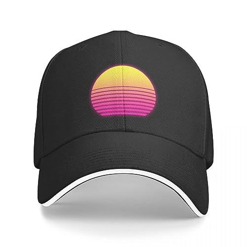 ZAMASS Basecap Retrowave Sonne Ikone von synthwaveCap Baseballkappe Militär Taktische Kappe Baseballmütze Hüte Frau Herren Geschenk von ZAMASS