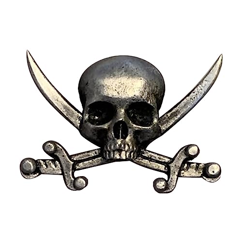 Gothic Skull Daggers Abzeichen Pin Vintage Horror Skelettbrosche Brosche Kreuzen Schwerter Abzeichen Kleidung Pin Schmuckanlage Pin von ZANGWAGRU